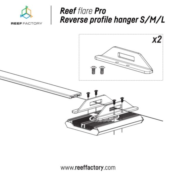 Reef Factory Reef Flare Pro Reverse Profile Hanger